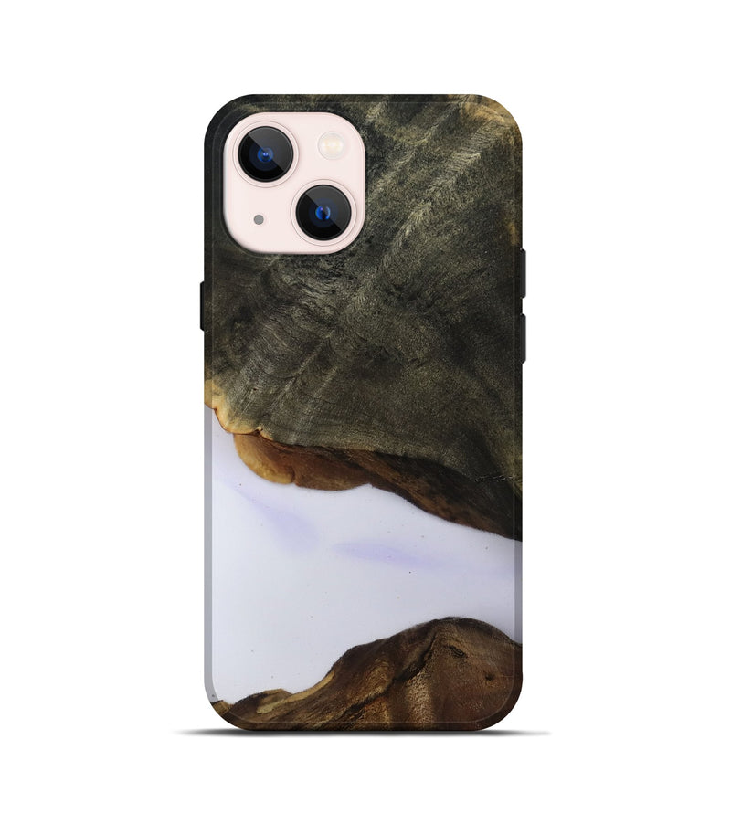 iPhone 13 mini Wood Live Edge Phone Case - Linda (Clear, 801957)