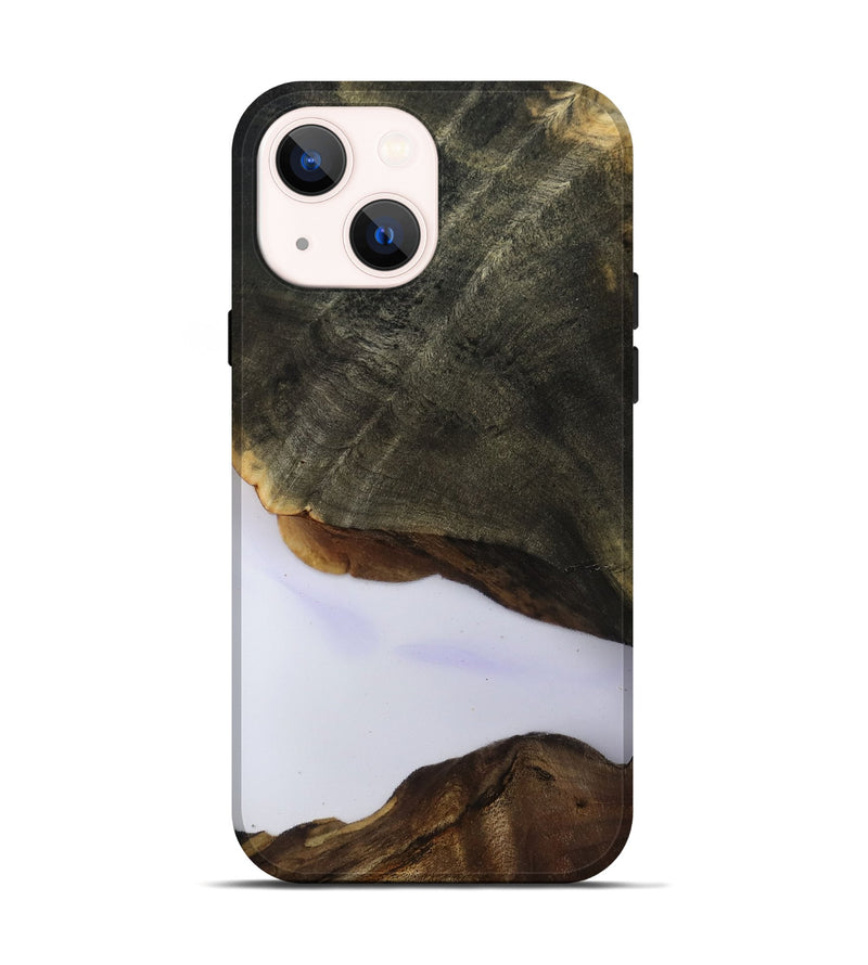 iPhone 14 Wood Live Edge Phone Case - Linda (Clear, 801957)