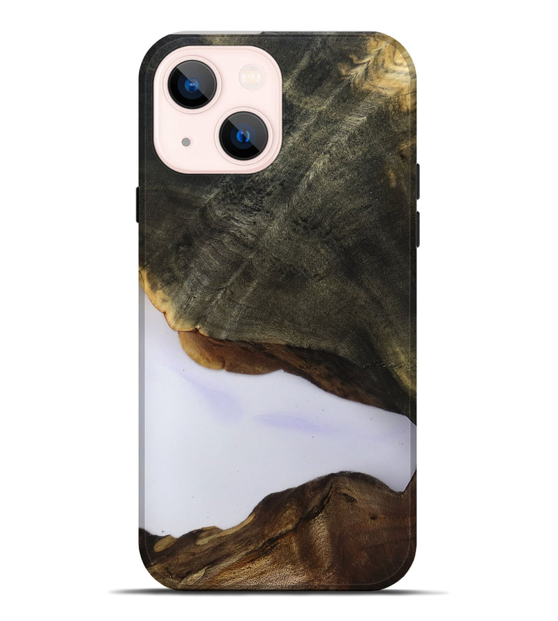 iPhone 14 Plus Wood Live Edge Phone Case - Linda (Clear, 801957)