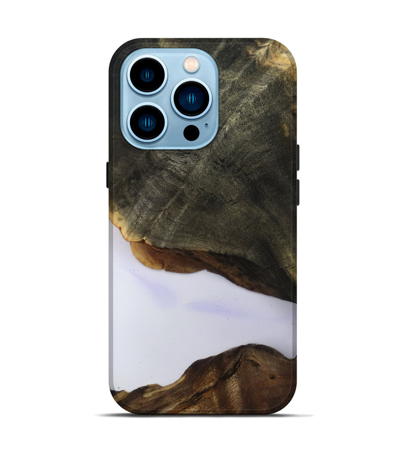 iPhone 14 Pro Wood Live Edge Phone Case - Linda (Clear, 801957)