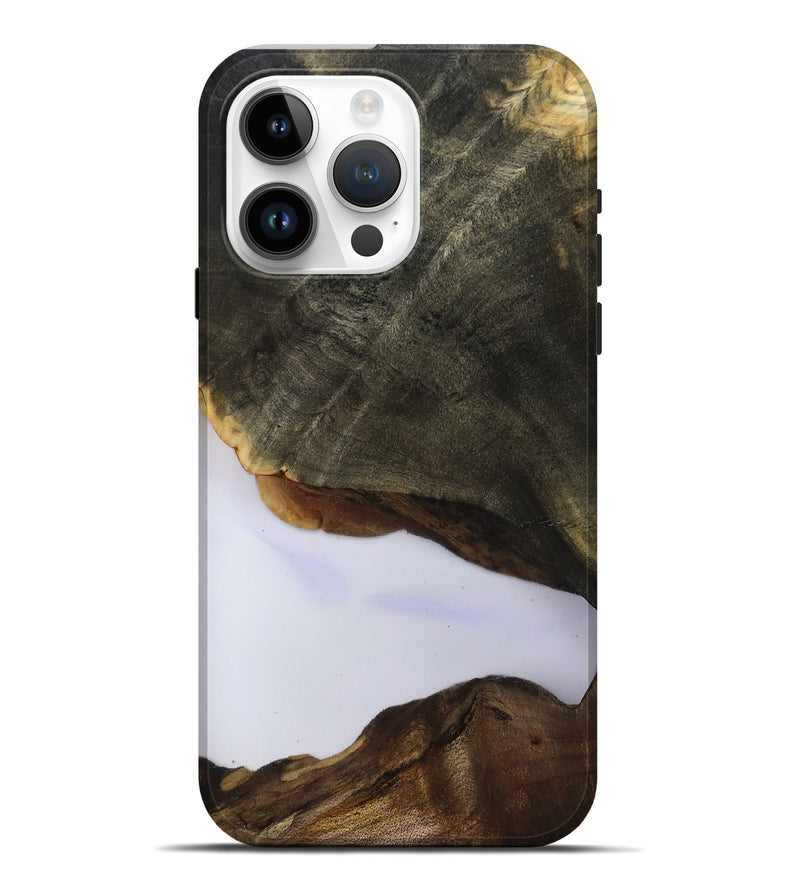 iPhone 15 Pro Max Wood Live Edge Phone Case - Linda (Clear, 801957)