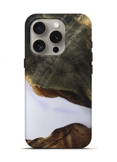 iPhone 16 Pro Wood Live Edge Phone Case - Linda (Clear, 801957)