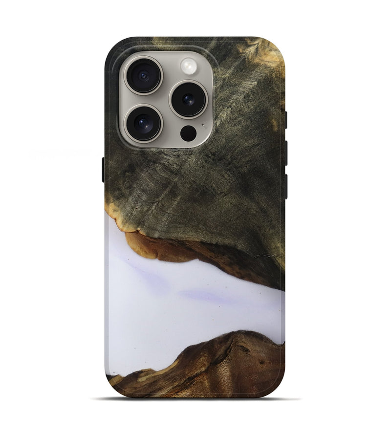 iPhone 16 Pro Wood Live Edge Phone Case - Linda (Clear, 801957)