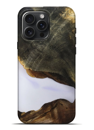 iPhone 16 Pro Max Wood Live Edge Phone Case - Linda (Clear, 801957)