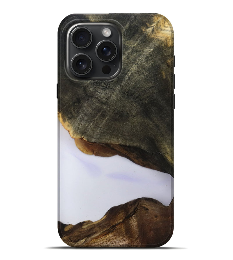 iPhone 16 Pro Max Wood Live Edge Phone Case - Linda (Clear, 801957)