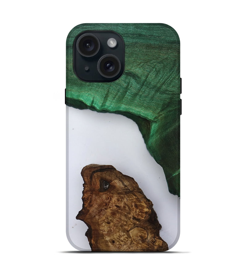 iPhone 15 Wood Live Edge Phone Case - Keri (Clear, 801958)