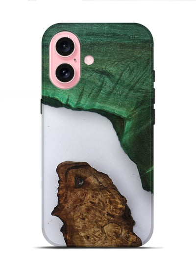 iPhone 16 Wood Live Edge Phone Case - Keri (Clear, 801958)