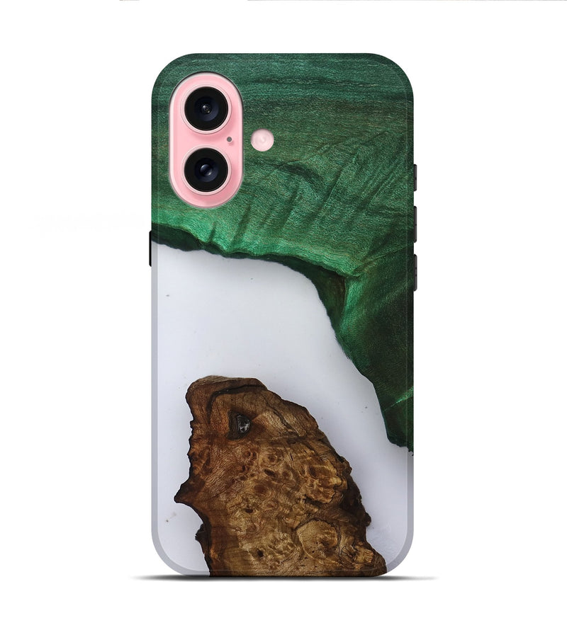 iPhone 16 Wood Live Edge Phone Case - Keri (Clear, 801958)