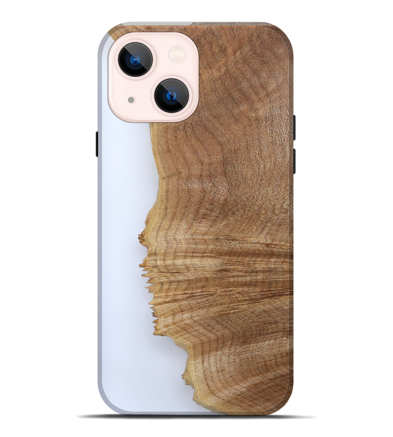 iPhone 14 Plus Wood Live Edge Phone Case - Jannie (Clear, 801959)