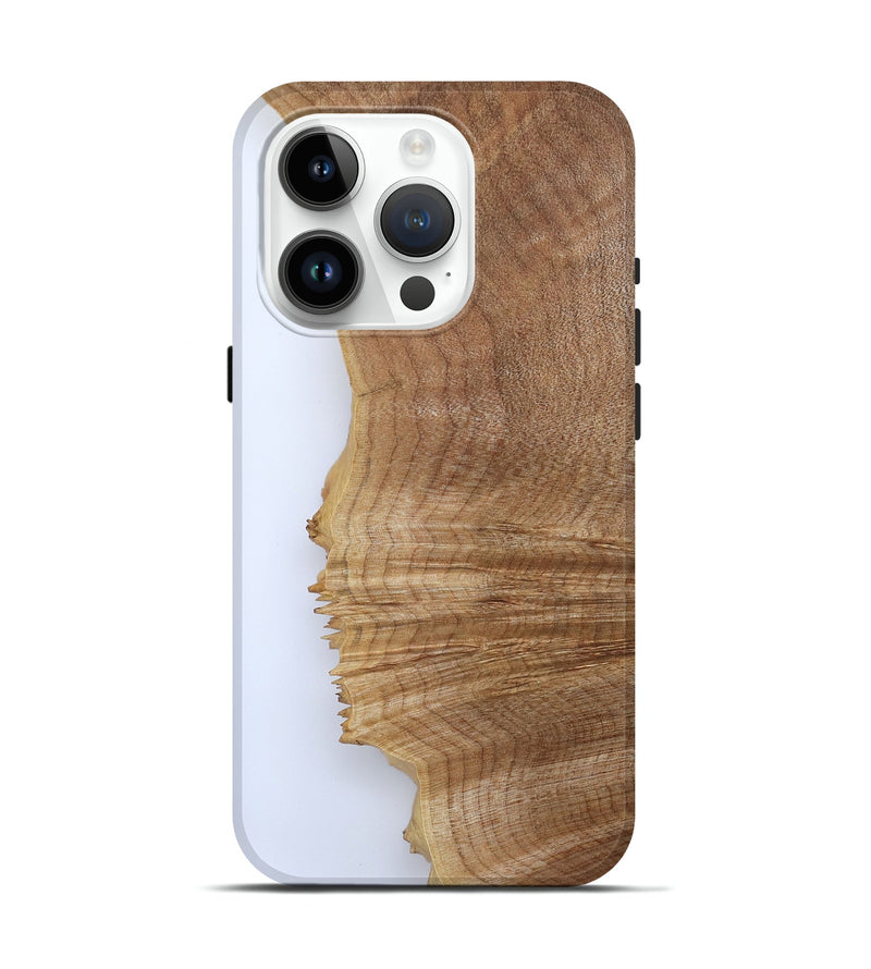 iPhone 15 Pro Wood Live Edge Phone Case - Jannie (Clear, 801959)