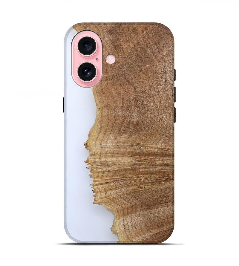 iPhone 16 Wood Live Edge Phone Case - Jannie (Clear, 801959)