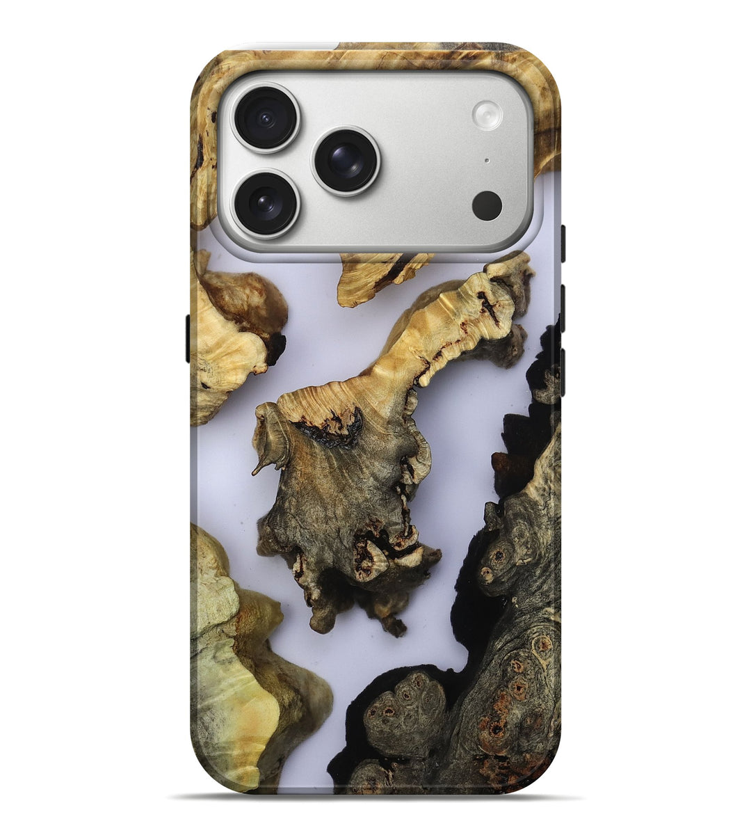 iPhone 17 Pro Max Wood Live Edge Phone Case - Cassidy (Clear, 801962)