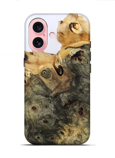 iPhone 16 Wood Live Edge Phone Case - Otis (Clear, 801963)
