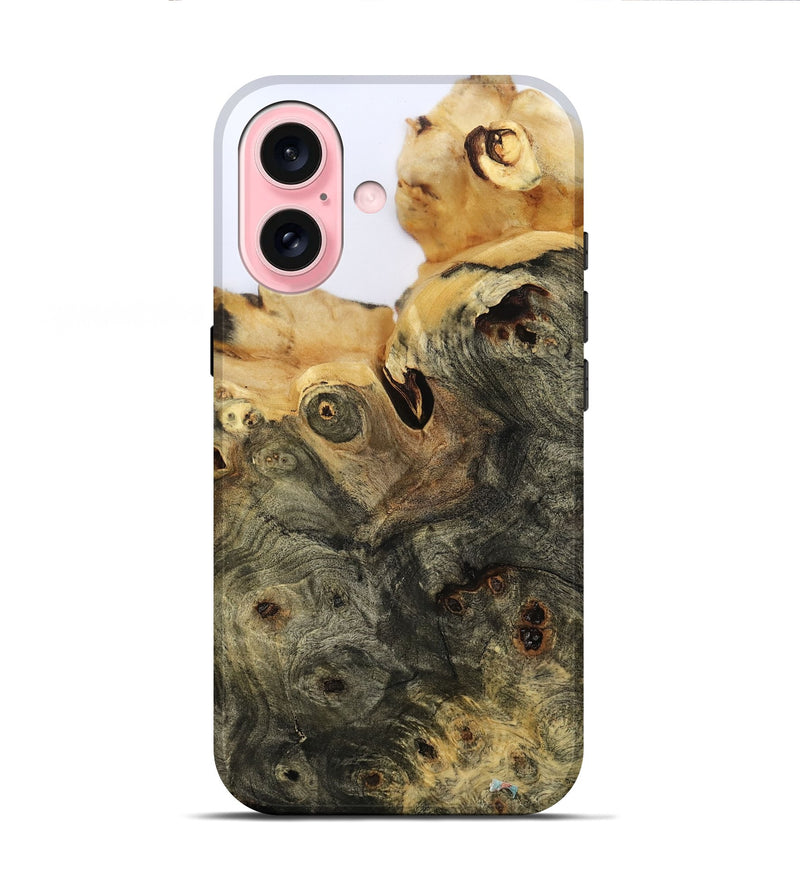 iPhone 16 Wood Live Edge Phone Case - Otis (Clear, 801963)