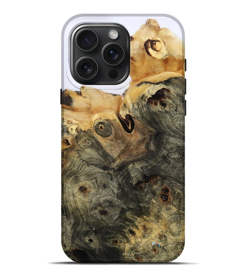 iPhone 16 Pro Max Wood Live Edge Phone Case - Otis (Clear, 801963)