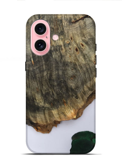 iPhone 16 Wood Live Edge Phone Case - Carla (Clear, 801964)