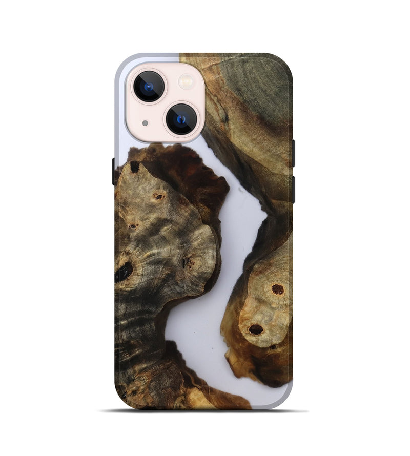 iPhone 13 mini Wood Live Edge Phone Case - Miley (Clear, 801965)