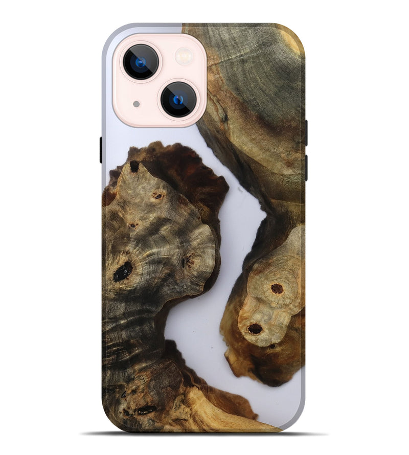 iPhone 14 Plus Wood Live Edge Phone Case - Miley (Clear, 801965)