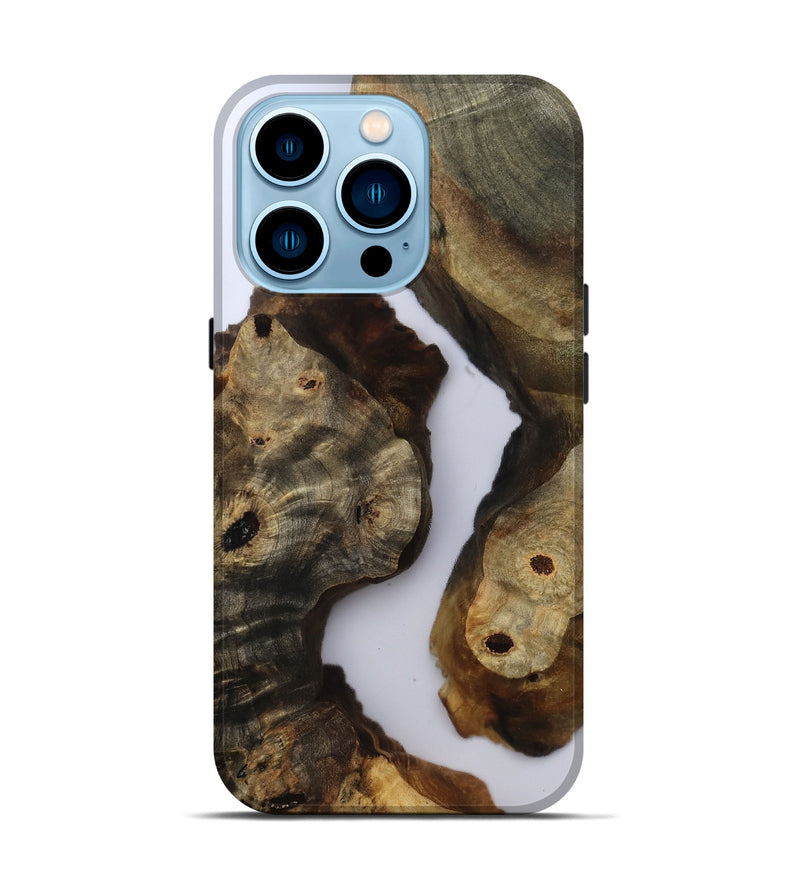 iPhone 14 Pro Wood Live Edge Phone Case - Miley (Clear, 801965)