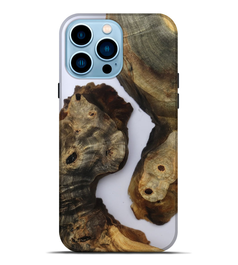 iPhone 14 Pro Max Wood Live Edge Phone Case - Miley (Clear, 801965)