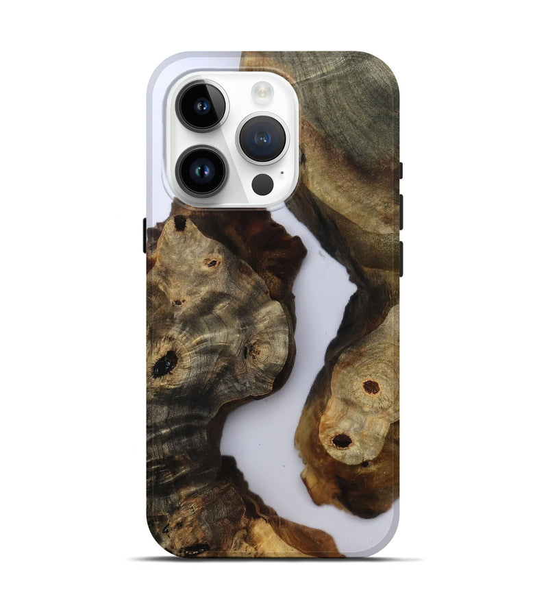 iPhone 15 Pro Wood Live Edge Phone Case - Miley (Clear, 801965)