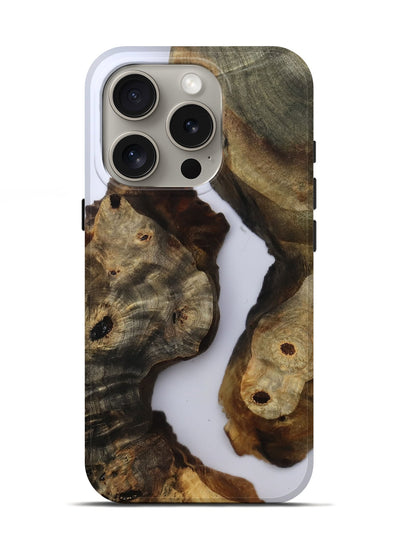 iPhone 16 Pro Wood Live Edge Phone Case - Miley (Clear, 801965)