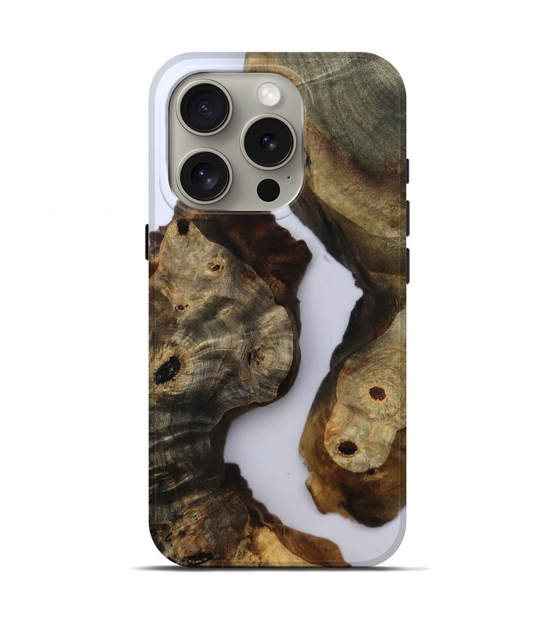 iPhone 16 Pro Wood Live Edge Phone Case - Miley (Clear, 801965)
