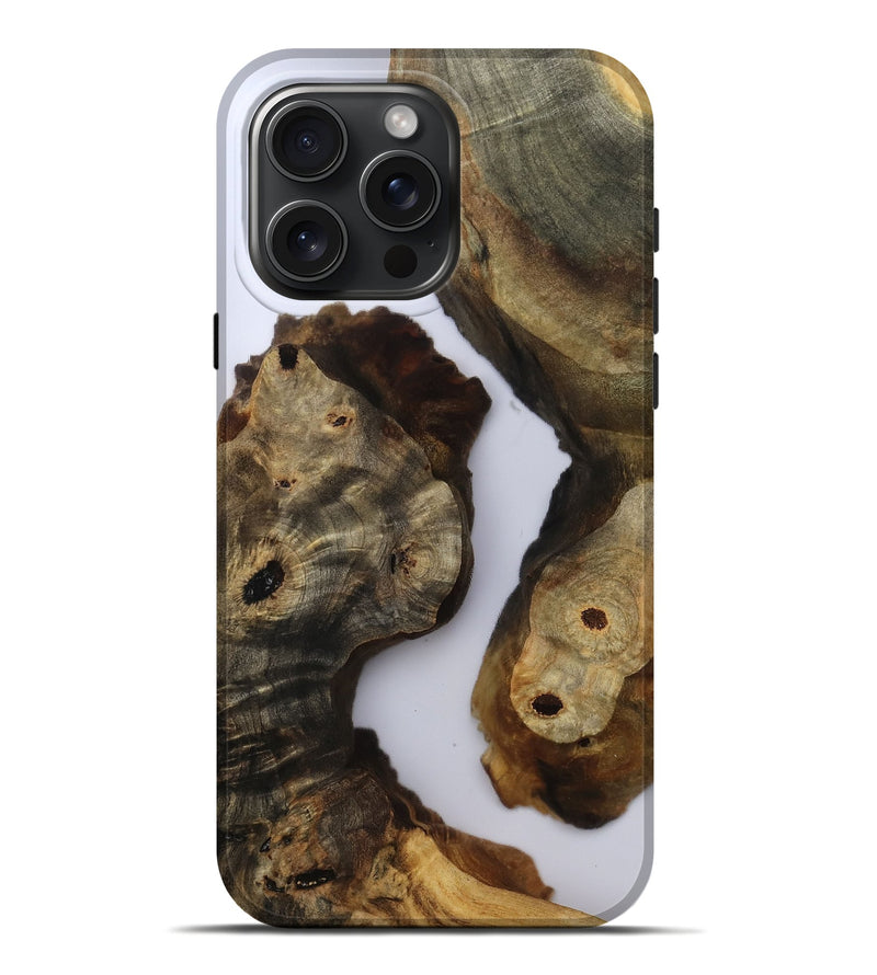 iPhone 16 Pro Max Wood Live Edge Phone Case - Miley (Clear, 801965)