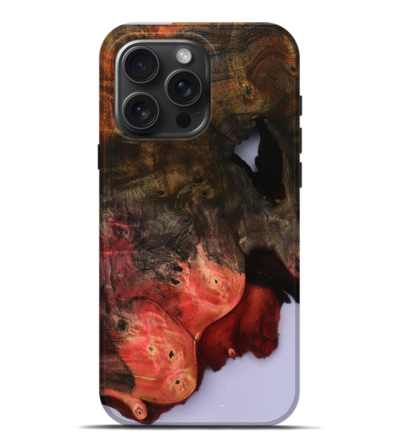 iPhone 16 Pro Max Wood Live Edge Phone Case - Helene (Clear, 801967)