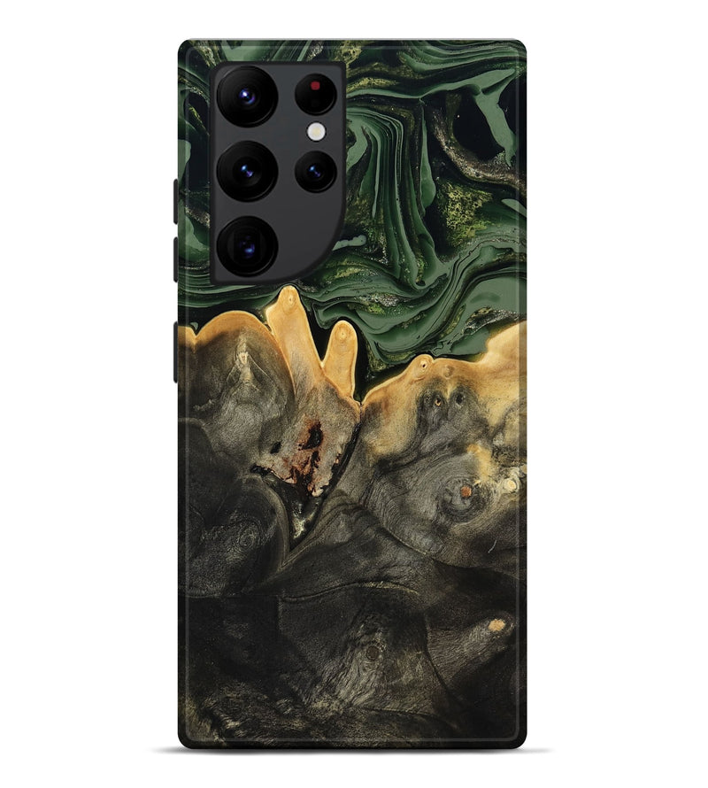 Galaxy S22 Ultra Wood Live Edge Phone Case - Mabelle (Green, 801968)
