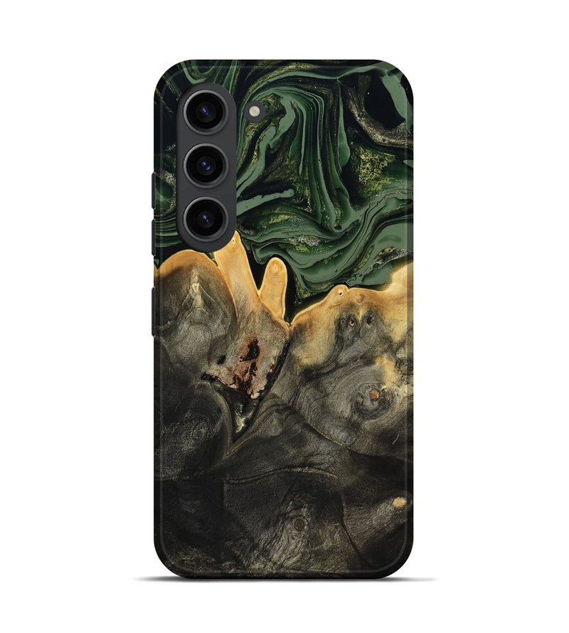 Galaxy S23 Wood Live Edge Phone Case - Mabelle (Green, 801968)