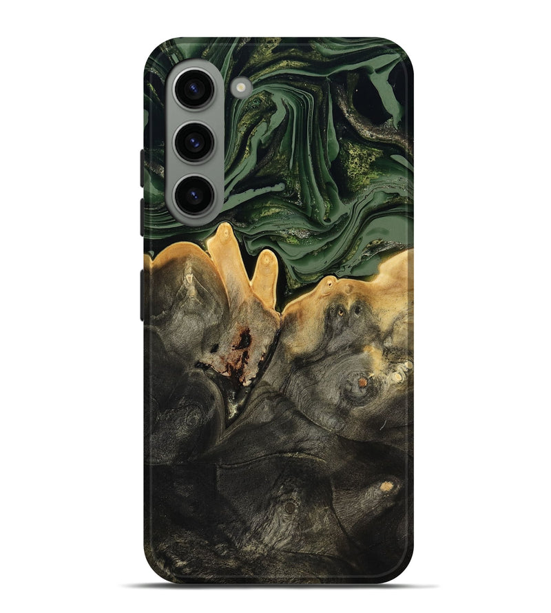 Galaxy S23 Plus Wood Live Edge Phone Case - Mabelle (Green, 801968)
