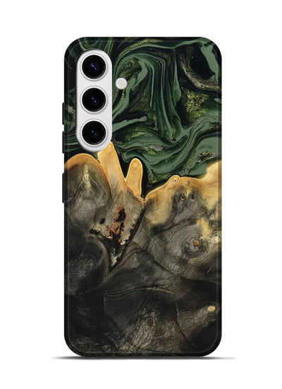 Galaxy S25 Wood Live Edge Phone Case - Mabelle (Green, 801968)