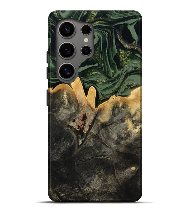 Galaxy S25 Ultra Wood Live Edge Phone Case - Mabelle (Green, 801968)