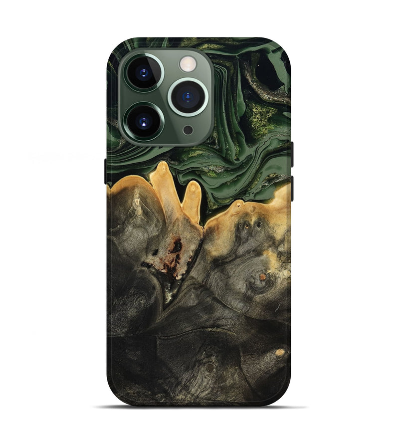 iPhone 13 Pro Wood Live Edge Phone Case - Mabelle (Green, 801968)