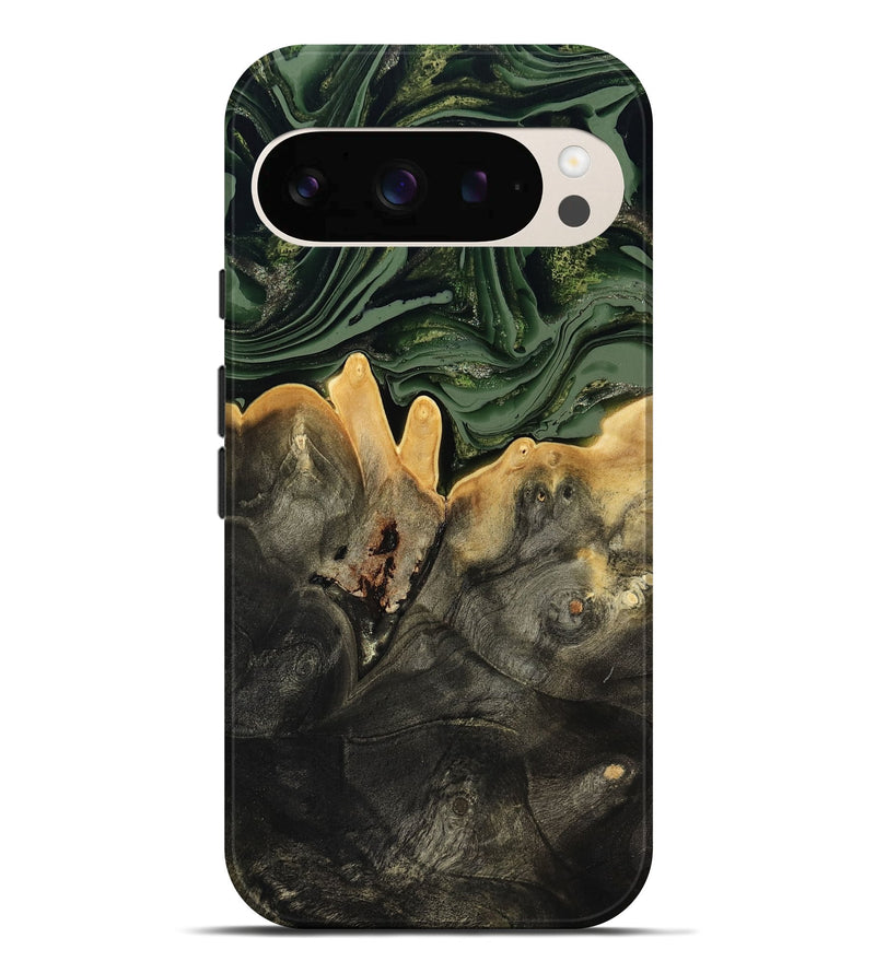 Pixel 10 Pro XL Wood Live Edge Phone Case - Mabelle (Green, 801968)