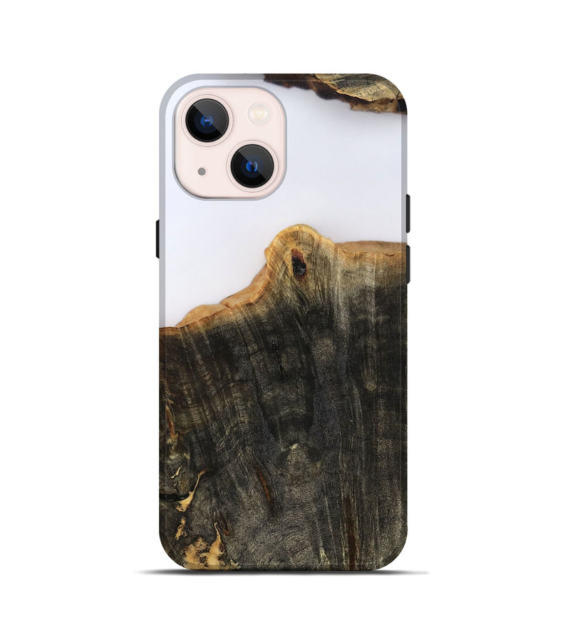 iPhone 13 mini Wood Live Edge Phone Case - Sheena (Clear, 801969)