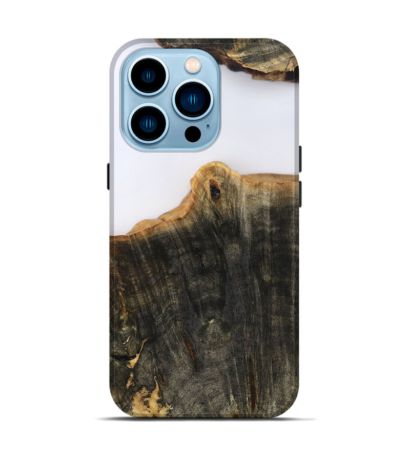 iPhone 14 Pro Wood Live Edge Phone Case - Sheena (Clear, 801969)