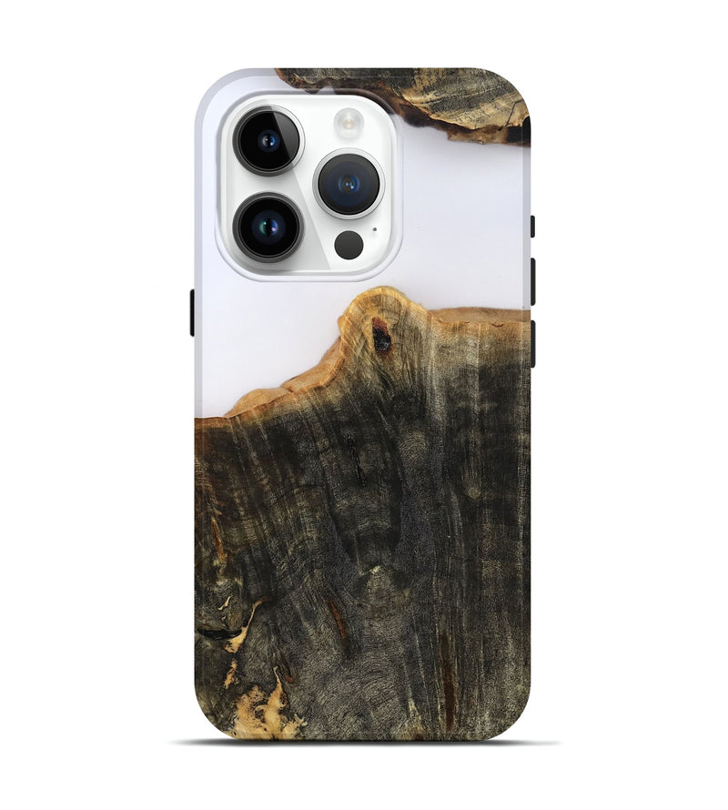 iPhone 15 Pro Wood Live Edge Phone Case - Sheena (Clear, 801969)