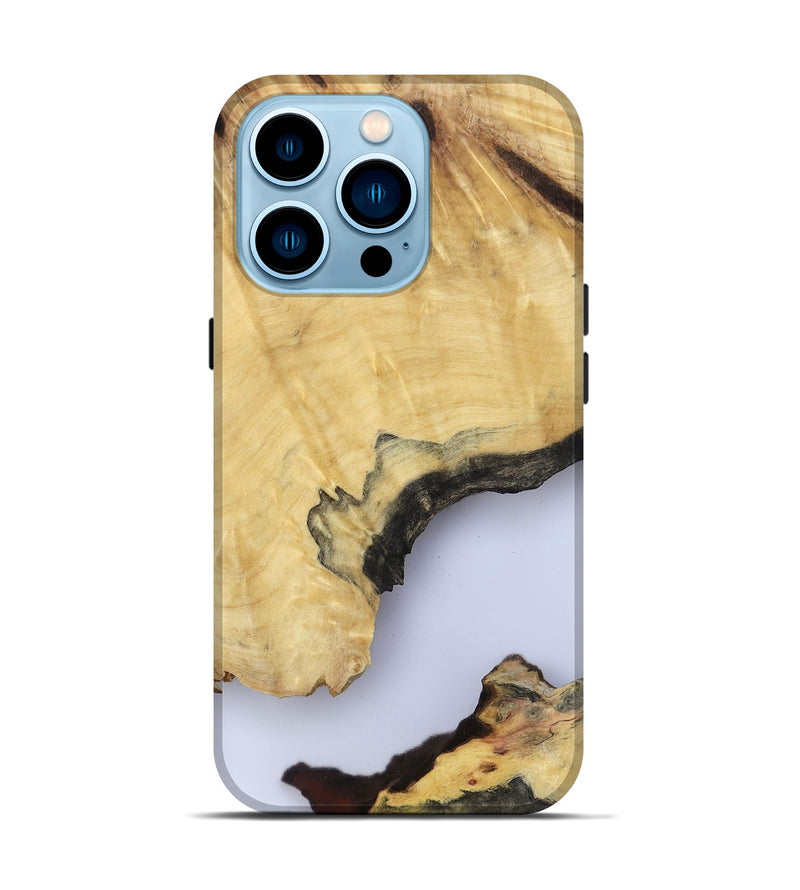 iPhone 14 Pro Wood Live Edge Phone Case - Kacey (Clear, 801970)