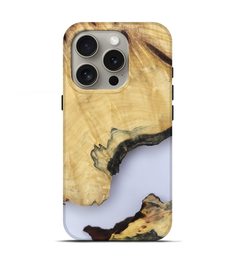 iPhone 16 Pro Wood Live Edge Phone Case - Kacey (Clear, 801970)