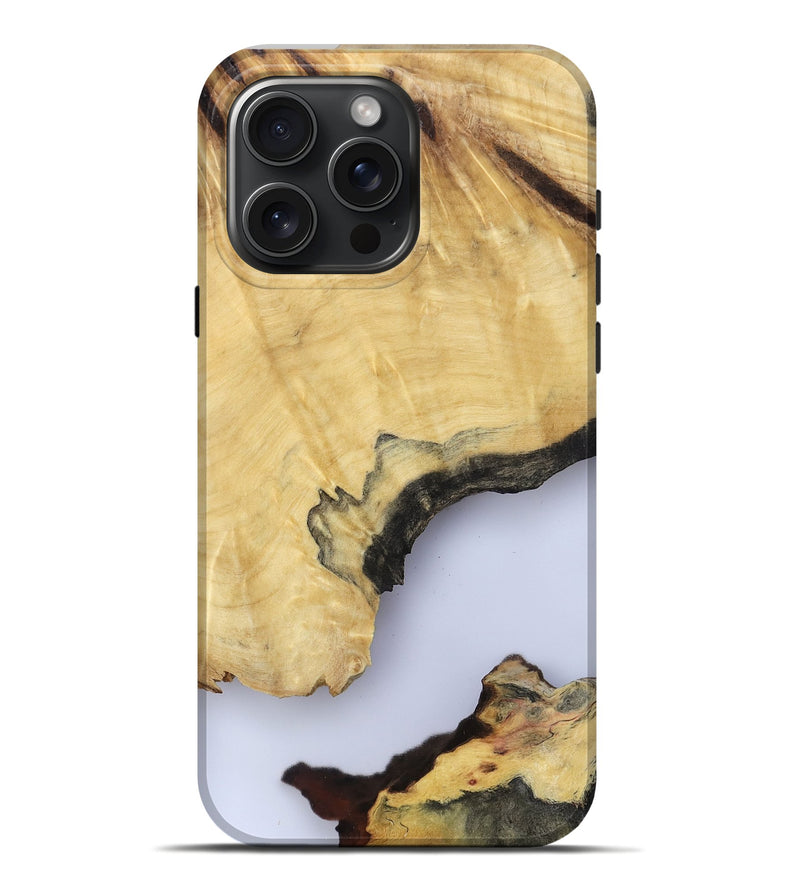iPhone 16 Pro Max Wood Live Edge Phone Case - Kacey (Clear, 801970)