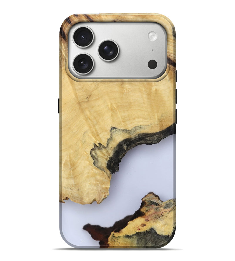 iPhone 17 Pro Max Wood Live Edge Phone Case - Kacey (Clear, 801970)