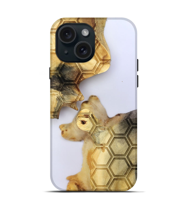 iPhone 15 Wood Live Edge Phone Case - Elzie (Clear, 801971)