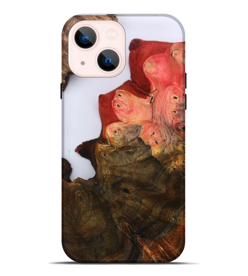 iPhone 14 Plus Wood Live Edge Phone Case - Annabel (Clear, 801972)