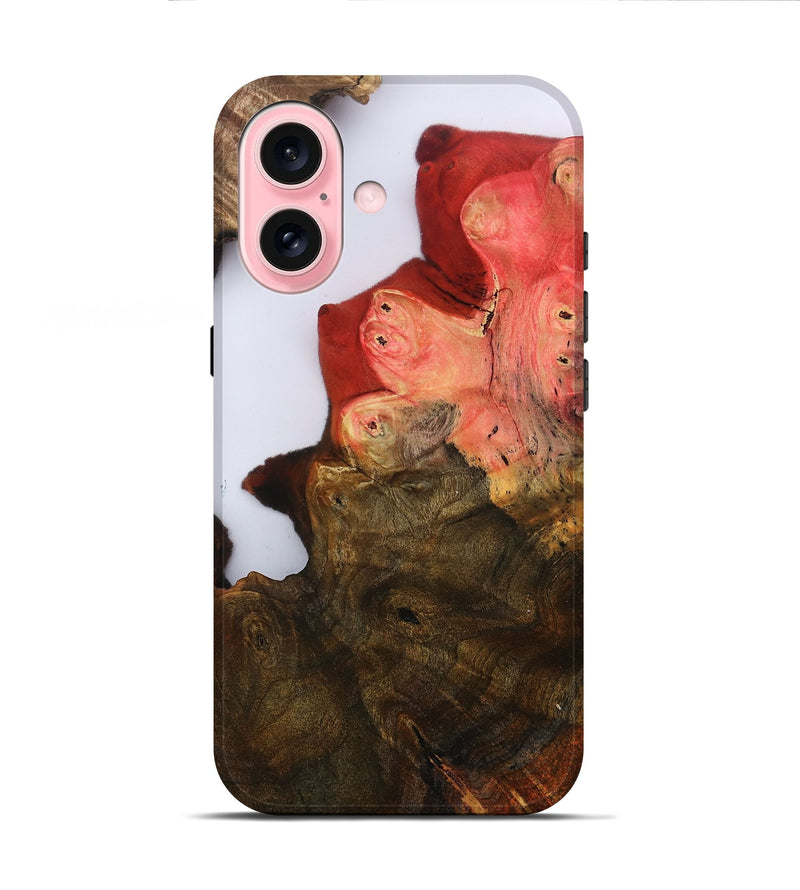 iPhone 16 Wood Live Edge Phone Case - Annabel (Clear, 801972)