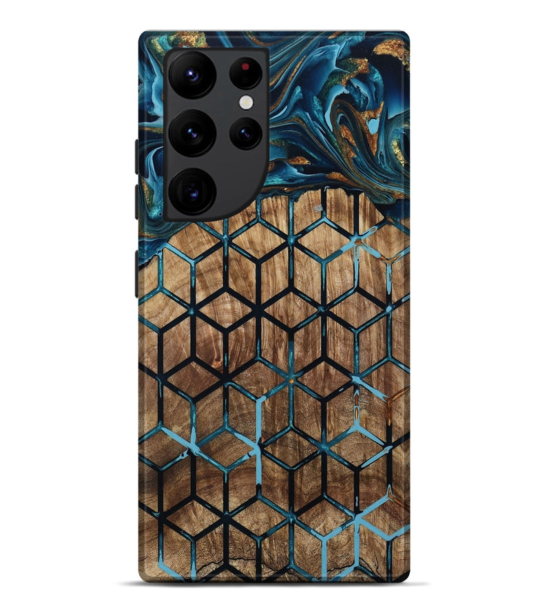 Galaxy S22 Ultra Wood Live Edge Phone Case - Vickey (Pattern, 801974)