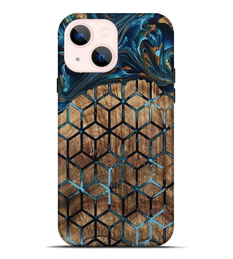 iPhone 14 Plus Wood Live Edge Phone Case - Vickey (Pattern, 801974)