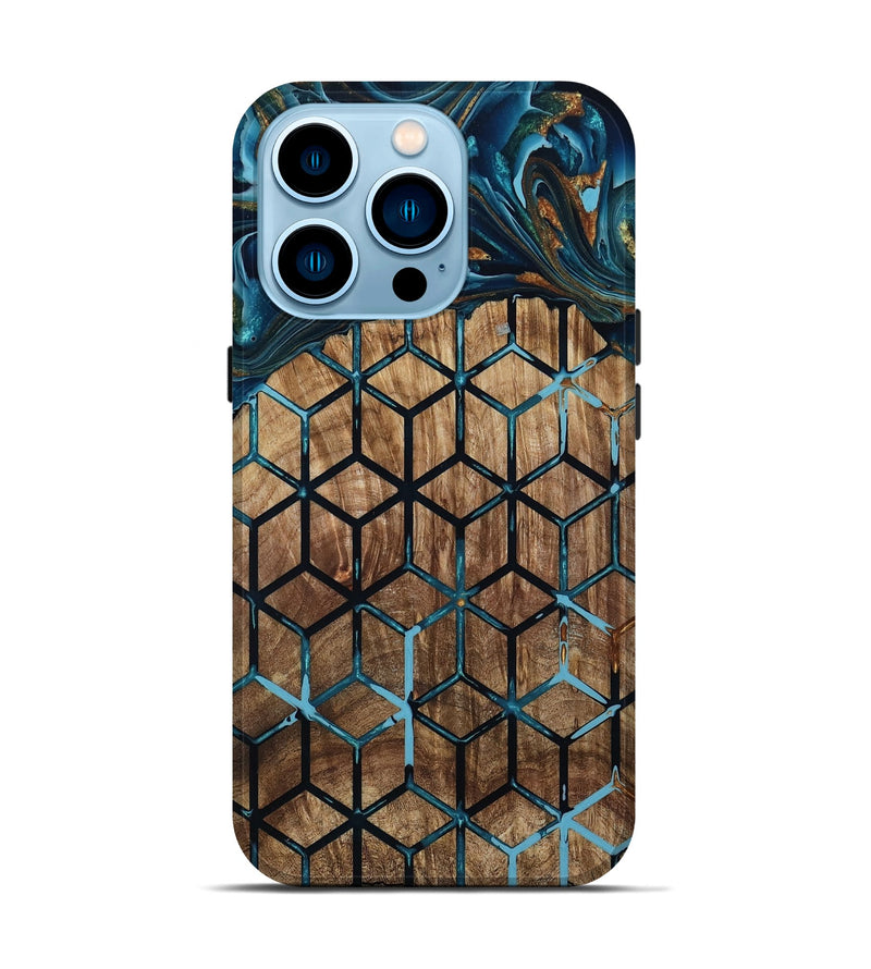 iPhone 14 Pro Wood Live Edge Phone Case - Vickey (Pattern, 801974)