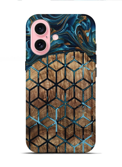 iPhone 16 Wood Live Edge Phone Case - Vickey (Pattern, 801974)